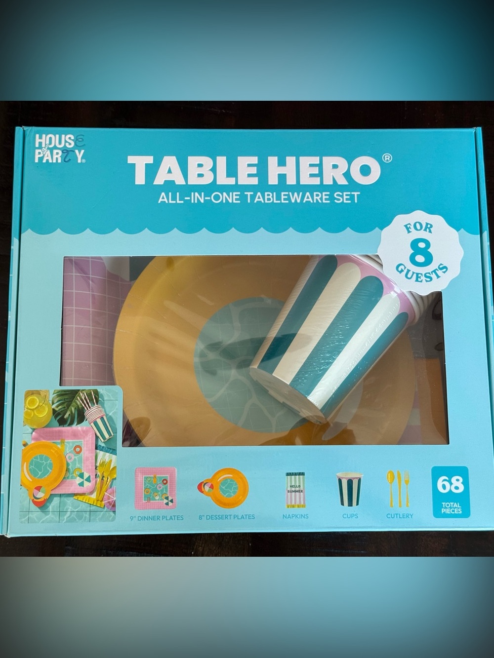 All-In-One Tableware Set - Yellow & Teal